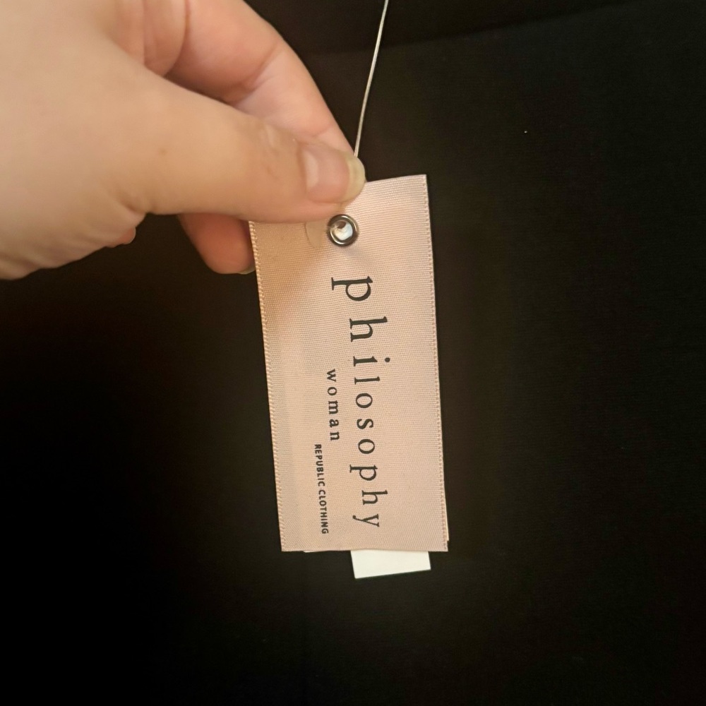 NWT Philosophy Republic Black Leggings Women’s 1X Plus Size Stretch - Picture 4 of 5